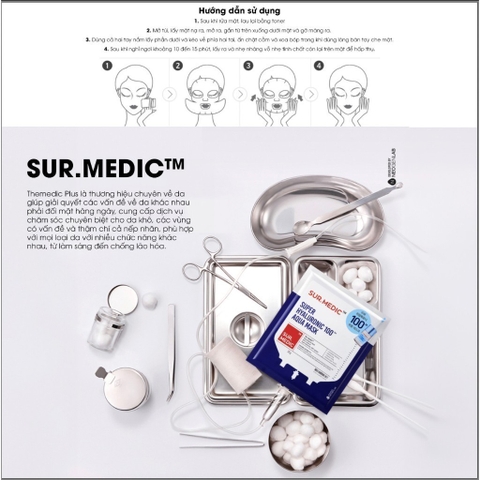 Combo 10 Miếng Mặt Nạ Phục Hồi, Dưỡng Trắng Da Sur.Medic+ Super /Age - Control Mask Hàn Quốc 28g/30g