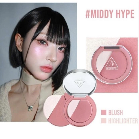 e468 - 3CE - Phấn Má Hồng Kết Hợp Bắt Sáng 3CE Highlighter Blushlighter 4.3g
