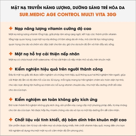 Combo 10 Miếng Mặt Nạ Phục Hồi, Dưỡng Trắng Da Sur.Medic+ Super /Age - Control Mask Hàn Quốc 28g/30g