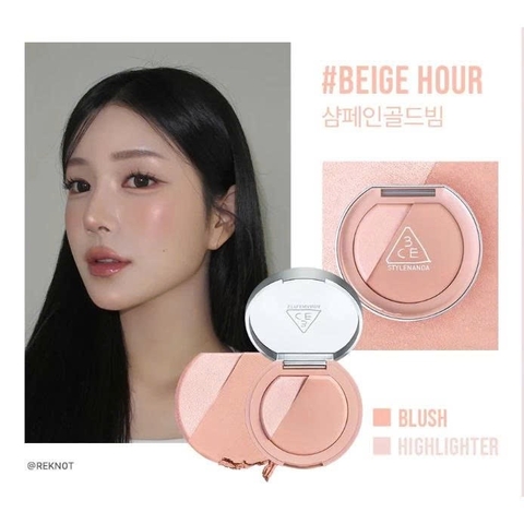 e468 - 3CE - Phấn Má Hồng Kết Hợp Bắt Sáng 3CE Highlighter Blushlighter 4.3g