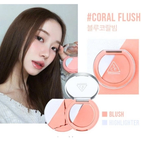 e468 - 3CE - Phấn Má Hồng Kết Hợp Bắt Sáng 3CE Highlighter Blushlighter 4.3g
