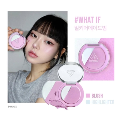 e468 - 3CE - Phấn Má Hồng Kết Hợp Bắt Sáng 3CE Highlighter Blushlighter 4.3g