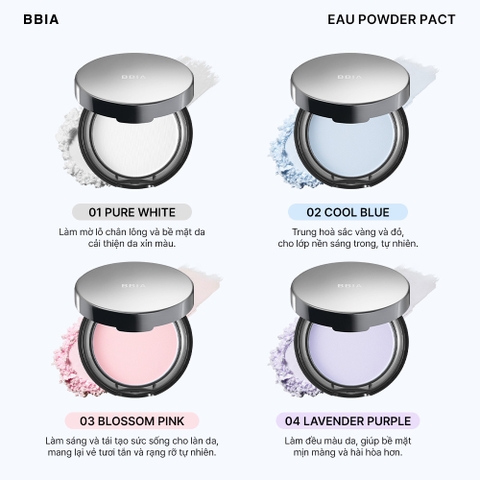 e942 - Phấn phủ BBIA hiệu chỉnh sắc da, làm mờ lỗ chân lông Eau Powder Pact 9g LYO