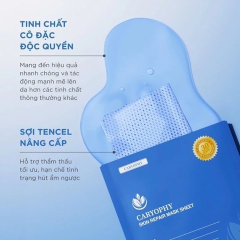 e823 - Combo 10 Miếng Mặt Nạ Caryophy Skin Repair Mask Sheet Dưỡng ẩm & Phục Hồi Da 25G LYO