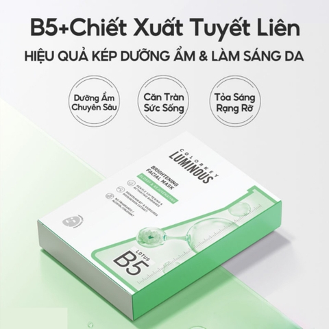 Combo 10 Mặt Nạ Colorkey Luminous B5 Facial Mask 25ml (Đủ màu) (Nguyên hộp) LYO
