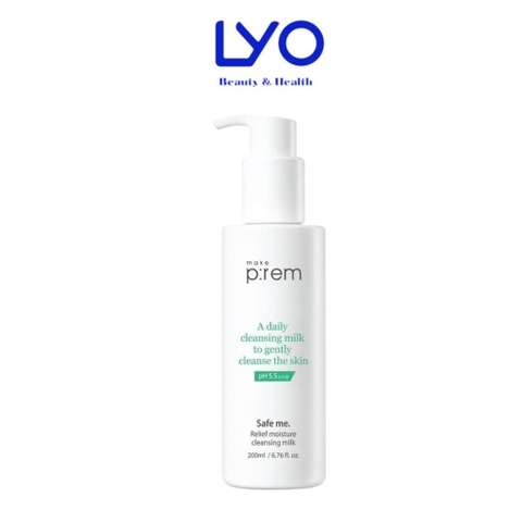 e719 - Sữa tẩy trang Dịu Nhẹ Make P:rem A Daily Cleansing Milk To Gently Cleanse The Skin pH 5.5 200ml LYO