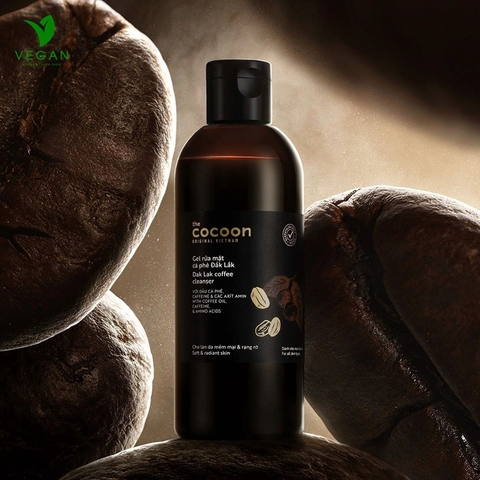 f101 - Gel rửa mặt cà phê Đắk Lắk Cocoon 310ml thuần chay, dịu nhẹ lành tính cho mọi loại da LYO