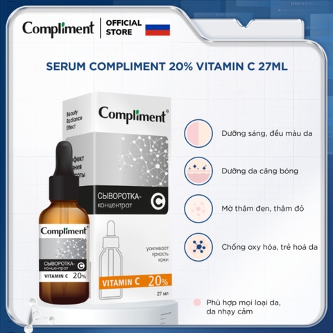 f146 - Serum, Tinh chất Compliment làm sạch sâu, giảm mụn, se lỗ chân lông, kiềm dầu Hàng Nga 27ml LYO