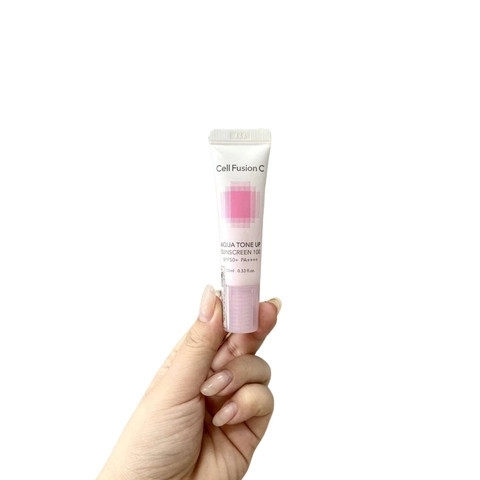 a124 - [Mini Size 10ml] Kem Chống Nắng Cell Fusion C Nâng Tông Brightening Tone Up và Aqua Tone Up 10ml LYO