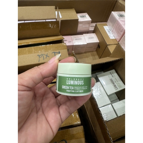 f091, f088 - Mặt Nạ đất sét bùn khoáng Colorkey Luminous Green Tea Purifying Cleansing Clay 60g & 10g LYO