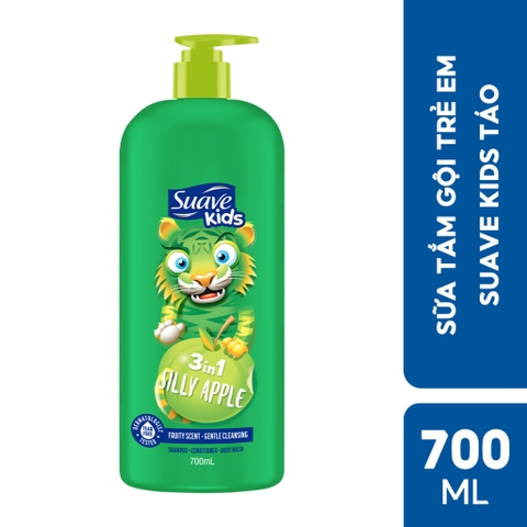 f209 - Sữa tắm gội trẻ em Suave Kids 3 trong 1 700ml (Hương Táo/Dưa Hấu/Dừa) LYO