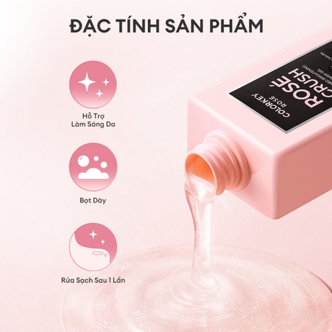 f188 - Gel Tắm Hương Hoa Và Trái Cây COLORKEY ROSÉ CRUSH Dưỡng Sáng Da Lưu Hương 6h - 8h 400ml LYO