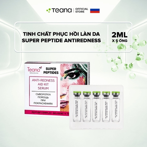 Serum Teana SUPER PEPTIDES giảm đỏ, mụn viêm/mụn ẩn/ phục hồi da nhạy cảm (Loại 5 ống & 10 ống)