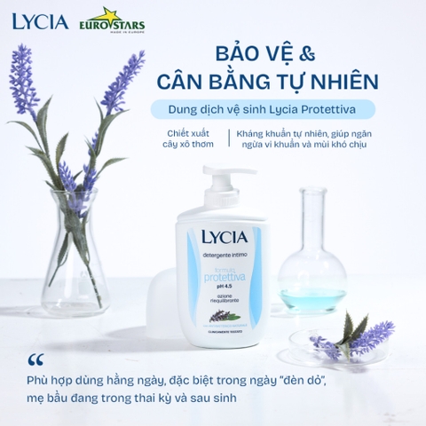 f235 - Dung Dịch Vệ Sinh Phụ Nữ Lycia Intimo 200ml dịu nhẹ, bảo vệ làm da, sạch sâu LYO