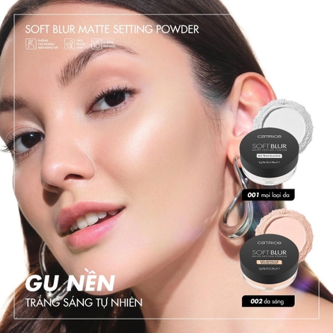 f230 - Phấn phủ mỏng nhẹ kiềm dầu Catrice Soft Blur Matte Setting Powder 8g LYO
