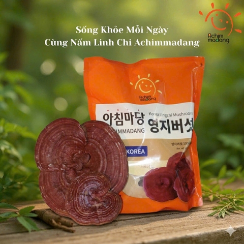 f129 - Nấm Linh Chi cao cấp Achimmadang Hàn Quốc (Loại 6-8 lá) (Kèm túi giấy) LYO