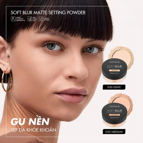 f230 - Phấn phủ mỏng nhẹ kiềm dầu Catrice Soft Blur Matte Setting Powder 8g LYO
