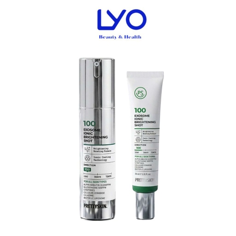 f284 - Tinh chất Vi gai cấy sáng Prettyskin 100 Exosome Ionic Brightening Shot 30ml - 50ml LYO