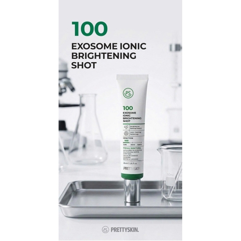 f284 - Tinh chất Vi gai cấy sáng Prettyskin 100 Exosome Ionic Brightening Shot 30ml - 50ml LYO