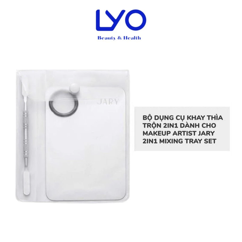 Bộ Dụng Cụ Khay Thìa Trộn 2in1 Dành Cho Makeup Artist Jary 2in1 Mixing Tray LYO