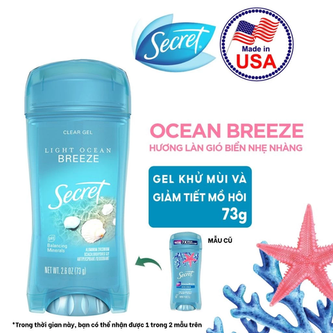 Gel Ngăn tiết mồ hôi và Khử mùi Secret nhiều mùi hương 73g Mỹ LYO