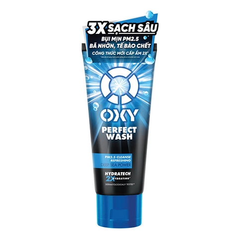 Sữa rửa mặt Oxy làm sạch sâu có hạt Deep Wash, Perfect Wash Sạch Sâu Kiểm Soát Nhờn 100g LYO