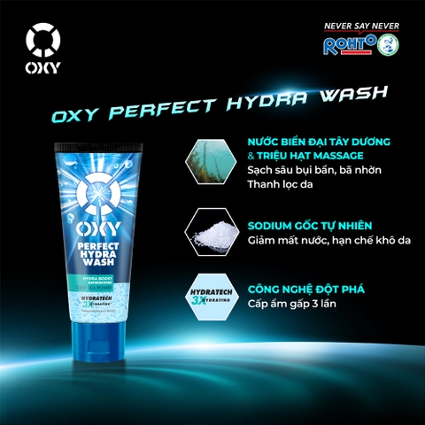 Sữa rửa mặt Oxy làm sạch sâu có hạt Deep Wash, Perfect Wash Sạch Sâu Kiểm Soát Nhờn 100g LYO
