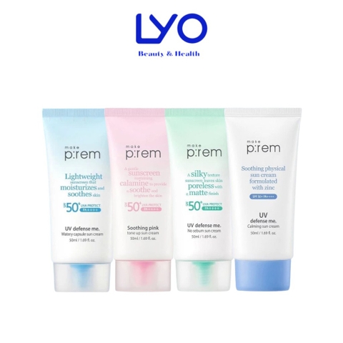 e326 - Kem Chống Nắng Make P:rem UV Defense Me Nâng Tone Dịu Nhẹ SPF50+ (50ml/tuýp) LYO