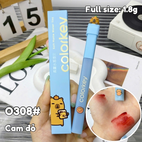 f135 - Son Colorkey Soft Matte Water Tint Capybara Edition 1.8g Thỏi Dài LYO