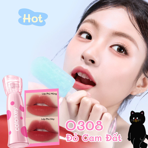 f399 - Son Tint COLORKEY Pokky Mao Mịn Lì Lâu Trôi, Dưỡng Ẩm, Bao Bì Trendy 2.5g
