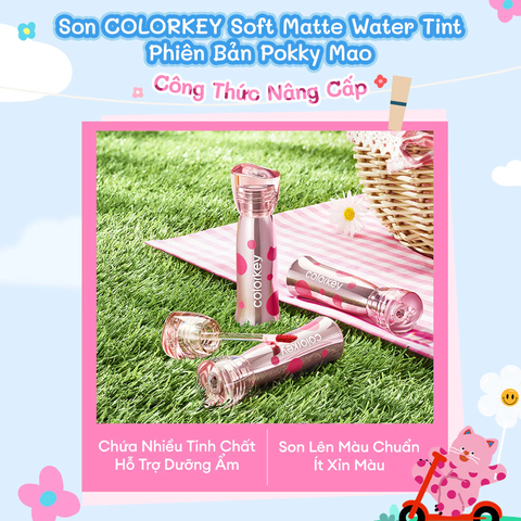 f399 - Son Tint COLORKEY Pokky Mao Mịn Lì Lâu Trôi, Dưỡng Ẩm, Bao Bì Trendy 2.5g