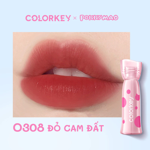 f399 - Son Tint COLORKEY Pokky Mao Mịn Lì Lâu Trôi, Dưỡng Ẩm, Bao Bì Trendy 2.5g