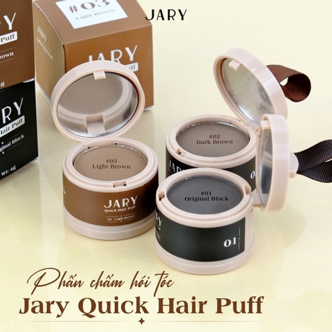 f048 - Phấn Chấm Hói Tóc Jary Quick Hair Puff Che Khuyết Điểm Phủ Hói Chân Tóc 4g LYO