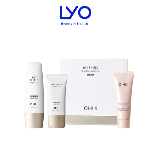 f443 - Set Kem Chống Nắng OHUI DAY SHIELD PERFECT SUN RED & BLACK SPF50+/PA++++