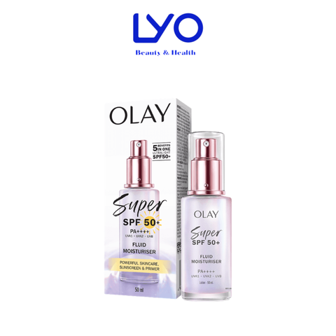 f437 - Kem dưỡng sáng da chống nắng OLAY SUPER SPF50+ PA++++, FLUID MOISTURISER 50ml