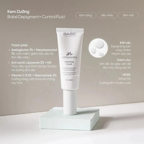 Kem Dưỡng Sáng Da Và Làm Mờ Vết Thâm Nám Laboratorios Babe Depigment Control Fluid 40ml