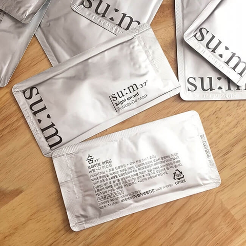 Combo 10 Mặt nạ sủi bọt thải độc Su:m37 Bright Award Bubble-De Mask