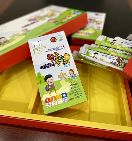 Thạch Hồng Sâm Trẻ Em Baby Daedong Hàn Quốc Hộp 30 gói x 20ml ( Dành Cho Từ 6-13 Tuổi)