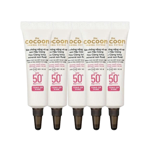 f411 - Sữa chống nắng vô cơ sen Hậu Giang Cocoon (Tone-up Beige)