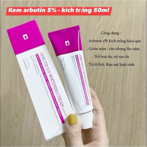 a697 - Kem Dưỡng Trắng Da, Mờ Thâm Nám Tosowoong Arbutin 5% Whitening Cream Hàn Quốc 50ml