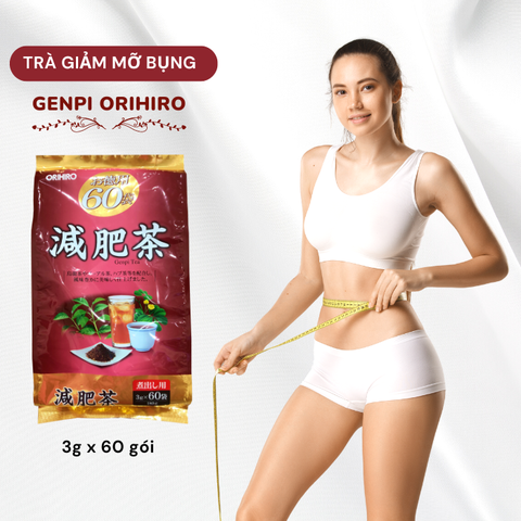 Trà hỗ trợ giảm mỡ bụng ORIHIRO Genpi Tea 3g x 60 gói
