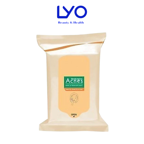 F425 - Khăn Tẩy Trang Và Lau Mặt ROHTO Acnes Make-Up Remover Gói 20 Miếng