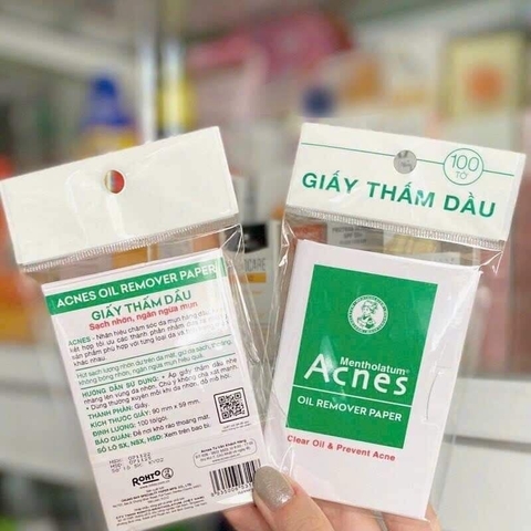 Giấy Thấm Dầu Acnes Oil Remover Paper Kiểm Soát Nhờn, Ngừa Mụn 100 tờ