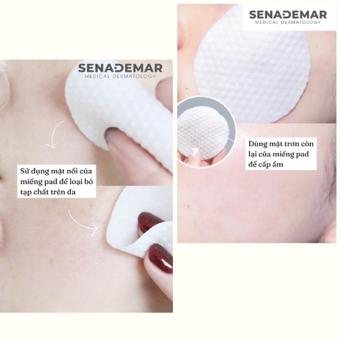 Nước Hoa Hồng Dưỡng Ẩm, Tẩy Tế Bào Chết, Giảm Mụn SenaDemar AHA-Glycolic Acid Toner Pad Hàn Quốc 70 miếng