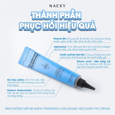 Kem Dưỡng Mắt Cấp Ẩm, Giảm Nếp Nhăn Naexy Recovery Eye Cream Hàn Quốc 40ml