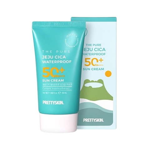 Kem chống nắng Rau Má Prettyskin The pure jeju cica Sun Cream 50ml