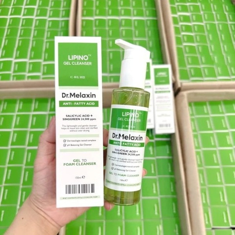 e447 - Dr.Melaxin (KV) - Sữa Rửa Mặt Ngăn Ngừa Mụn Lipino Gel Cleanser Anti Fatty Acid 150ml