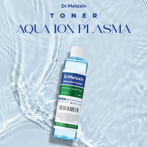Toner dưỡng ẩm Aqua Ion Plasma 200ml Dr Melaxin ,cân bằng độ ẩm và giảm thiểu sự mất nước trên da