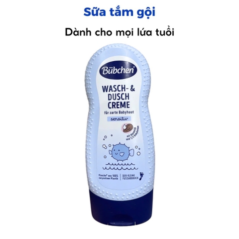 Sữa Tắm Gội Dịu Nhẹ, An Toàn Cho Da Bé Sơ Sinh Bubchen Bad & Shampoo / Wasch Gel Đức 400ml