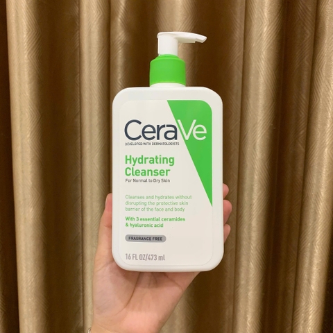 Sữa Rửa Mặt Pháp CeraVe Foaming/Hydrating/SA Smoothing Cleanser Dưỡng Trắng, Cấp Ẩm & Làm Sạch Da 236ml & 473ml